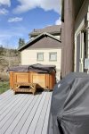 Back deck with private hot tub and grill